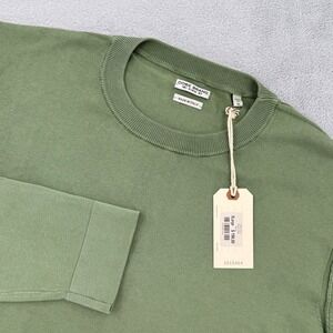 OOBE Brand Austin Crew Sweater Olive Green Cotton Crew Neck Sweater Mens XL